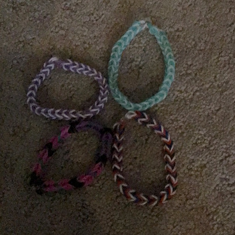 Rainbow rubber band bracelets